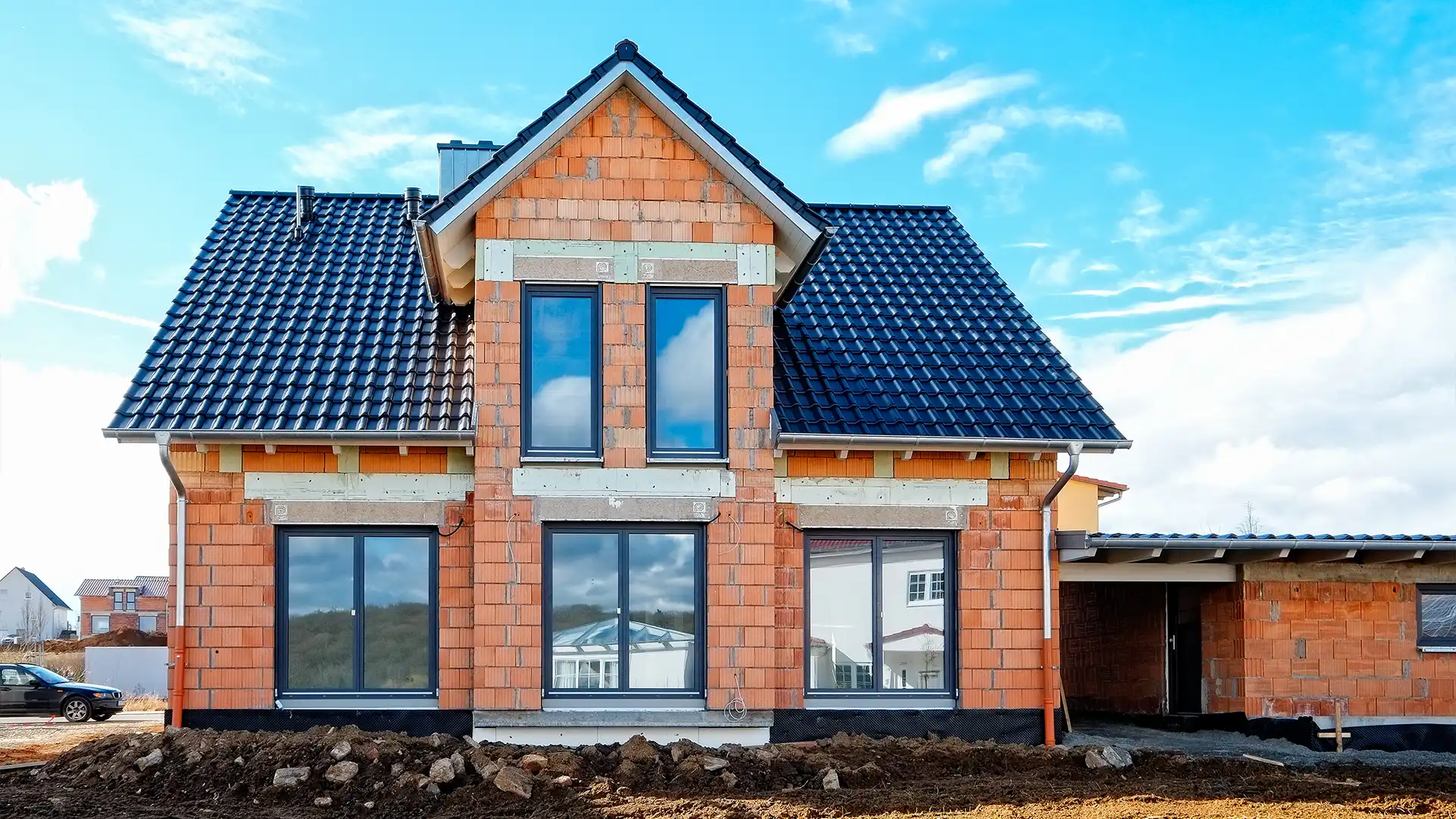 Rohbau eines Einfamilienhauses